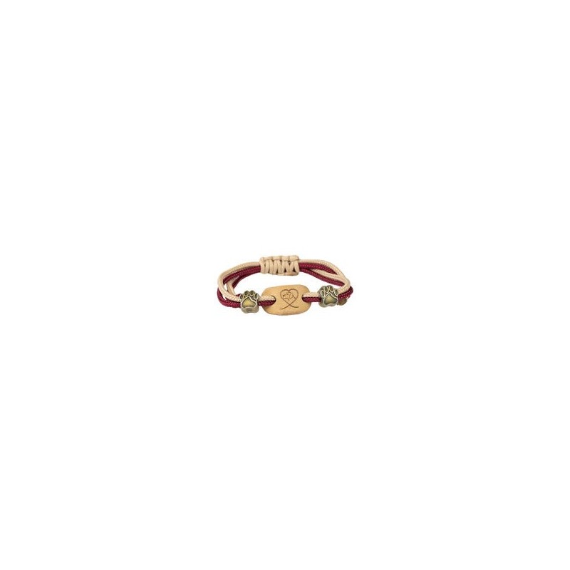 Trendfährte Paracord Armband [Bordeaux/Beige]