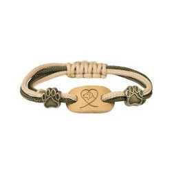 Trendfährte Paracord Armband [Oliv/Beige]