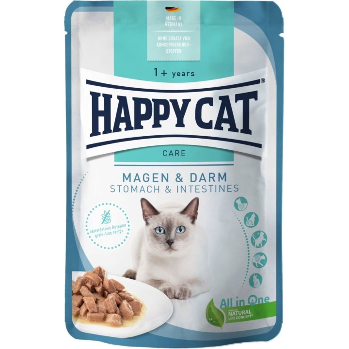 Happy Cat Meat in Sauce Magen und Darm Frischebeutel - 85 g