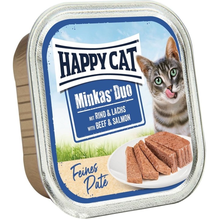 Happy Cat Minkas DuoPaté Rind und Wildlachs - 100 g