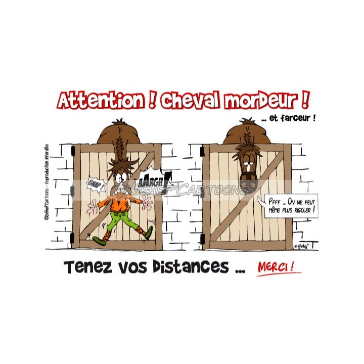 Humoristische Platte Beißendes Pferd Fr8Man