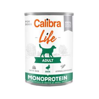Calibra Dog Life Adult Nassfutter - Ente - 6 x 400 g
