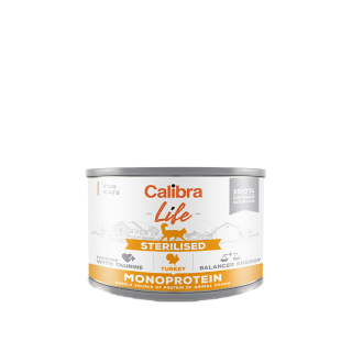 Calibra Cat Life Sterilised Nassfutter - Truthahn - 6 x 200 g