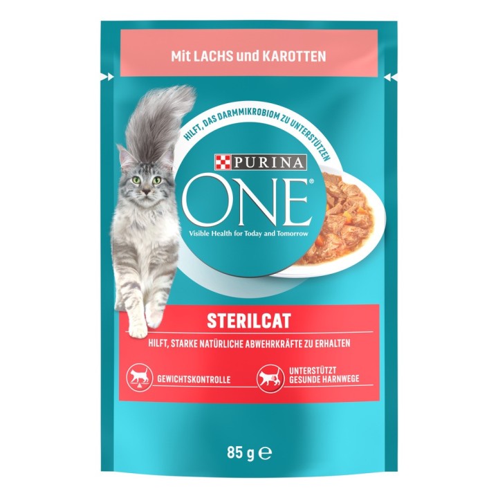 PURINA ONE SterilCat - Lachs und Karotten (26 x 85 g)