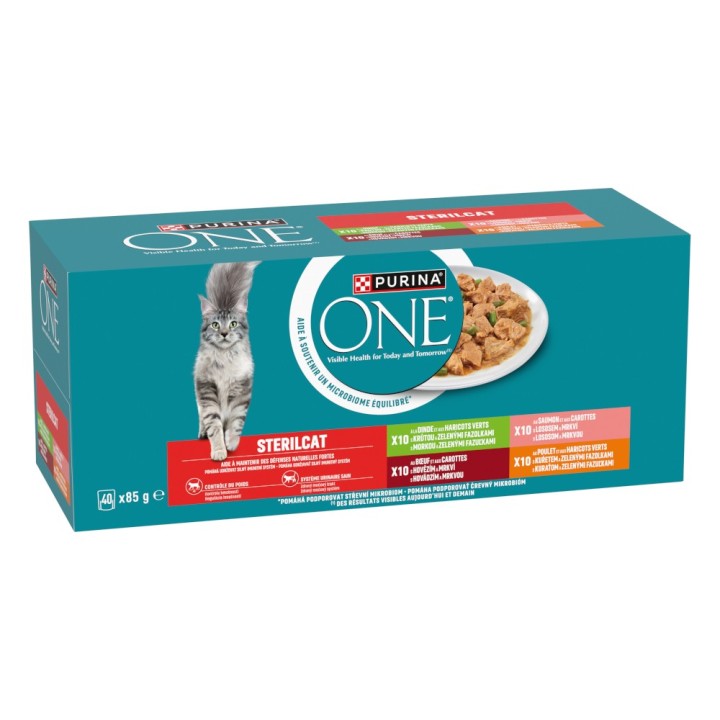 PURINA ONE Sterilcat 40 x 85 g - Mix (4 Varianten)