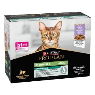 PURINA PRO PLAN Cat Sterilised Adult Maintenance 10 x 85 g - Truthahn