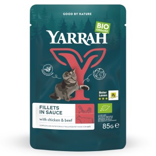 Yarrah Bio Filets in Soße 14 x 85 g - mit Bio-Rind