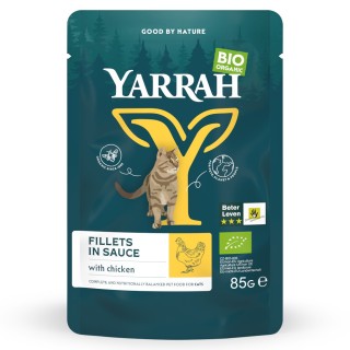 Yarrah Bio Filets in Soße 14 x 85 g - mit Bio-Huhn