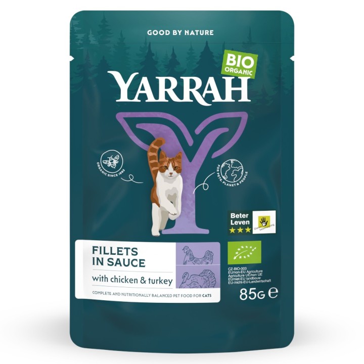 Yarrah Bio Filets in Soße 14 x 85 g - mit Bio-Truthahn
