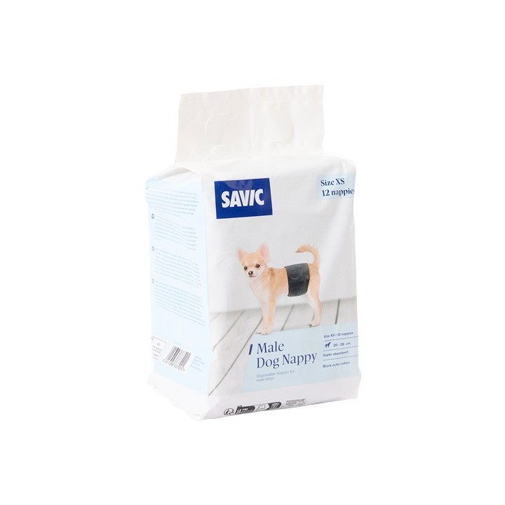 Savic Windeln für Rüden - Größe XS: 20-26 cm, 12 Stück