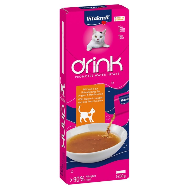 Vitakraft Katzen-Drink mit Huhn und Taurin - Sparpaket: 45 x 30 g