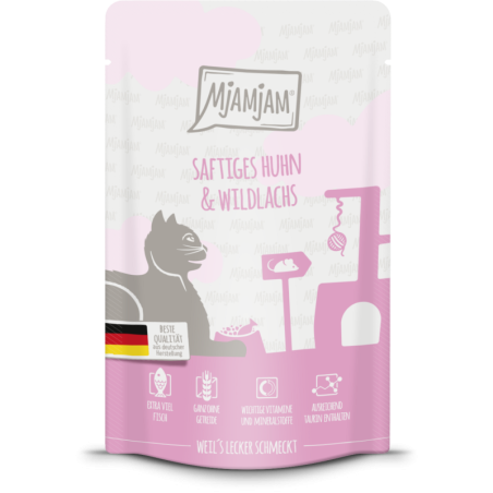 Mjamjam Huhn und Wildlachs Portionsbeutel - 125 g