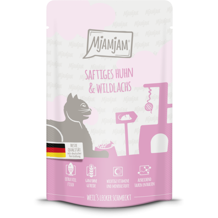 Mjamjam Huhn und Wildlachs Portionsbeutel - 125 g