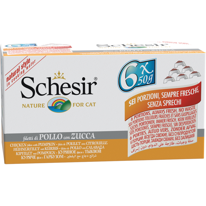 Schesir Multipack Natural 6x50g - Huhn und Kürbis