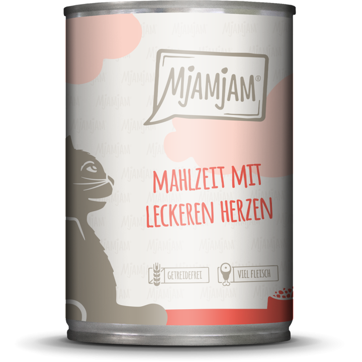 Mjamjam Rind, Huhn und Herz - 400 g