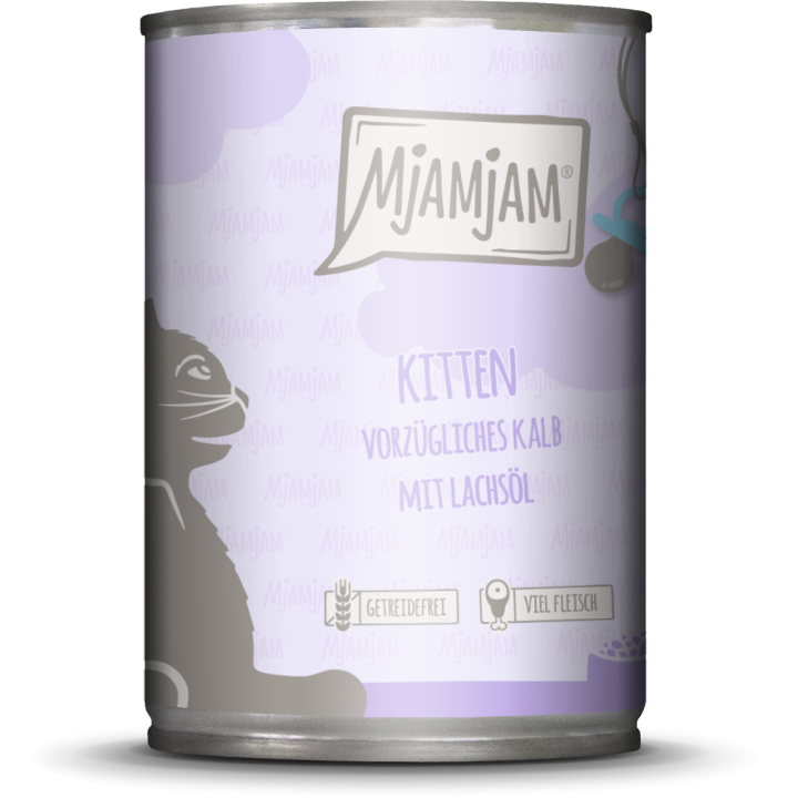 Mjamjam Kitten mit Kalb und Lachsöl - 400 g