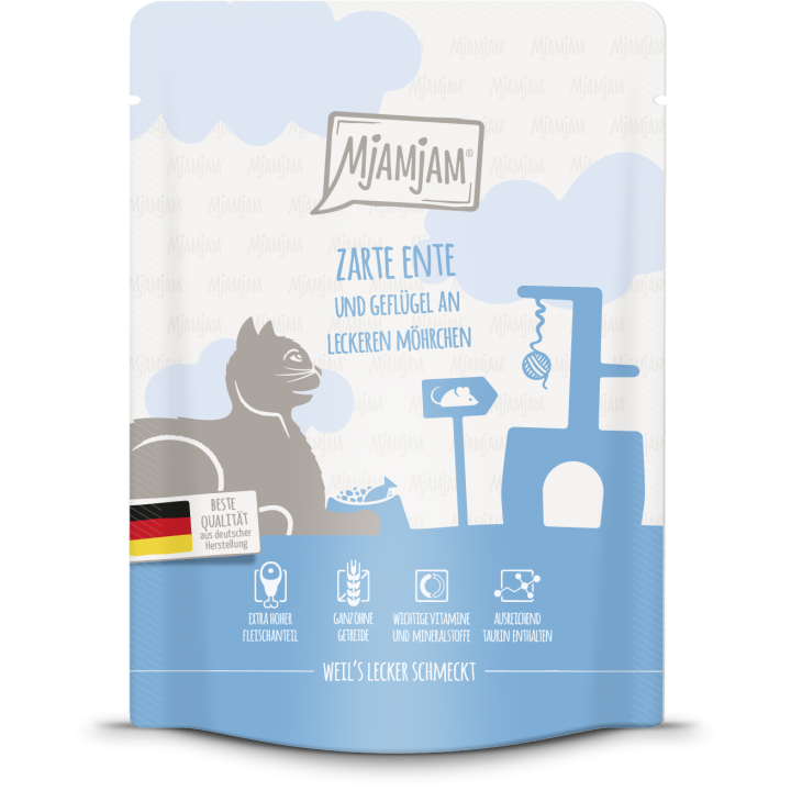 Mjamjam Ente, Geflügel und Karotten Portionsbeutel - 300 g