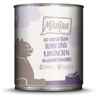 Mjamjam Huhn, Kaninchen und Kürbis - 800 g