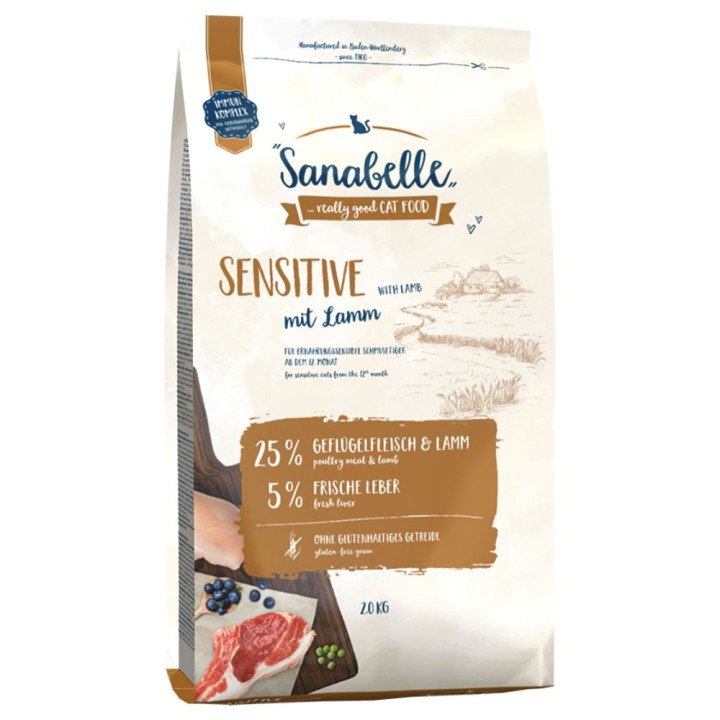 Sparpaket Sanabelle 2 x 2 kg - Sensitive mit Lamm
