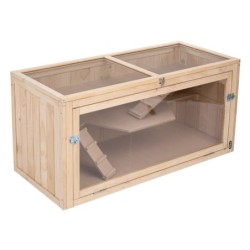 TIAKI Hamsterkäfig aus Holz XL - L 115 x B 50 x H 55,3 cm