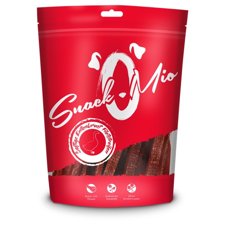 SnackOMio Saftige Entenbrust Filetstreifen - Sparpaket: 4 x 70 g