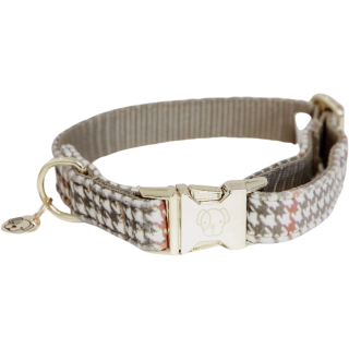 Kentucky Dogwear Hundehalsband "Pied-de-Poule" beige - XS