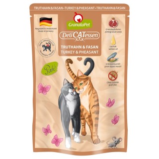 GranataPet DeliCatessen Pouch 6  x 85 g - Truthahn & Fasan
