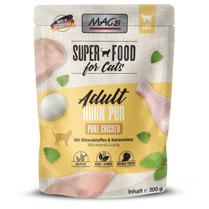 MAC´s Cat Pouch 6 x 300 g - Huhn pur
