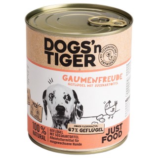 Dogs'n Tiger Adult 6 x 800 g - Geflügel & Süßkartoffel