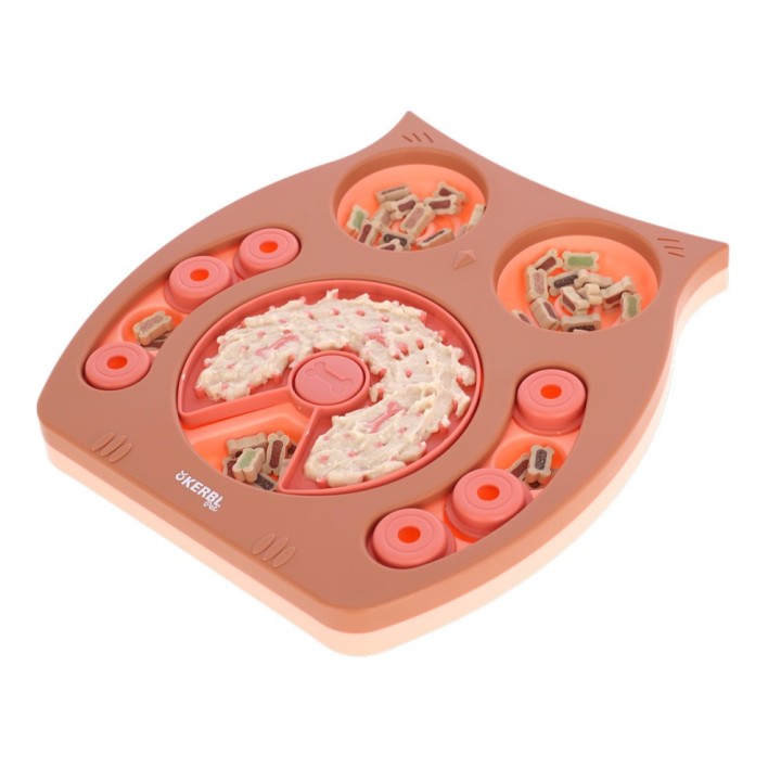 Kerbl Pet Denk- & Lernspielzeug Eule - L 30 x B 28 x H 28 cm
