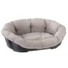 Set aus Ferplast Korb Siesta Deluxe mit Überzug Sofà Tweed beige - Größe 4: L 61,5 x B 45 x H 21,5 cm