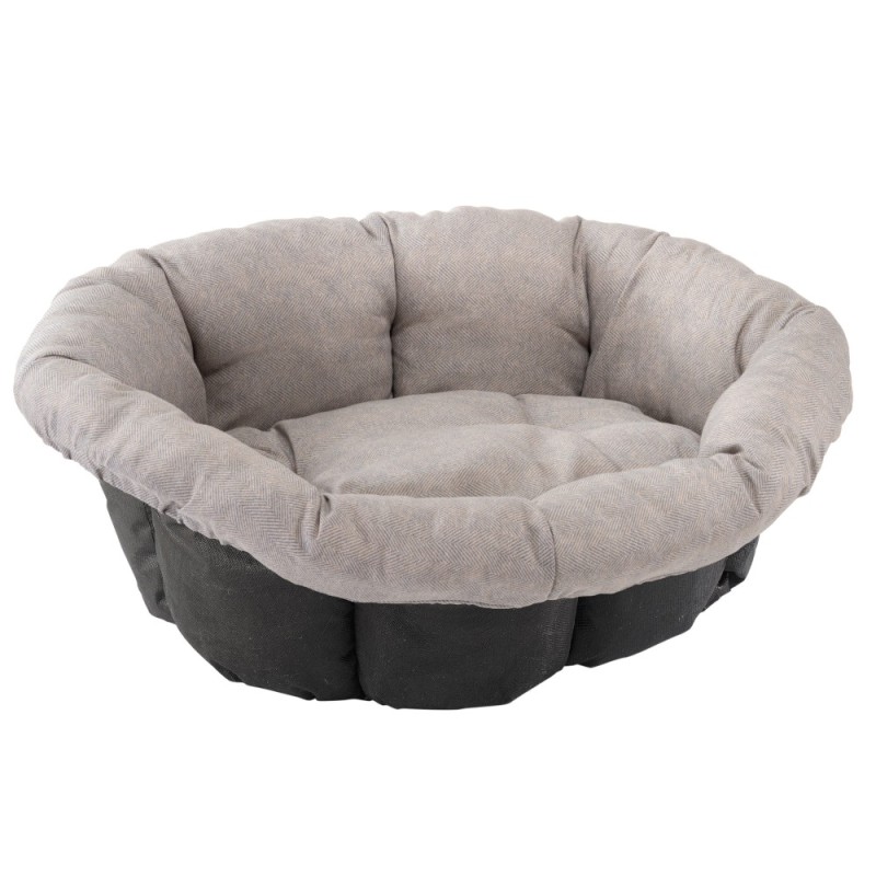 Überzug Sofà Tweed beige für Ferplast Korb Siesta Deluxe (ohne Korb) - Größe: 4: L 64 x B 48 x H 25 cm