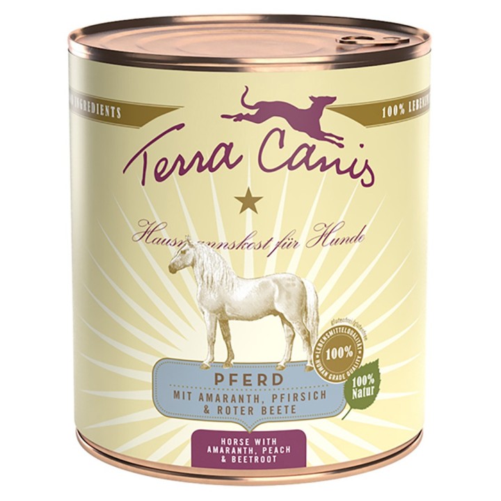 Sparpaket Terra Canis 12 x 800 g - Pferd mit Amaranth, Pfirsich & roter Beete