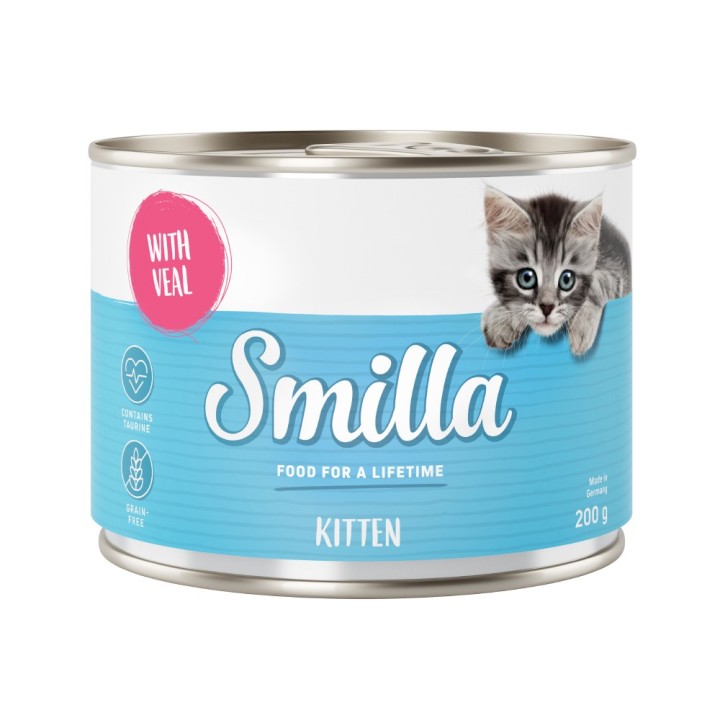 Sparpaket Smilla Kitten 24 x 200 g - Geflügel & Kalb