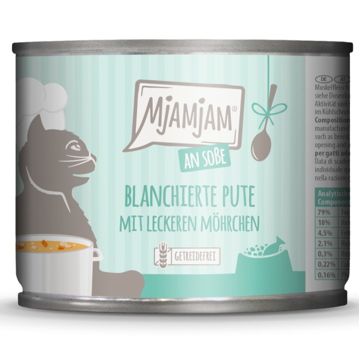 MjAMjAM an Soße 6 x 185 g - blanchierte Pute mit leckeren Möhrchen