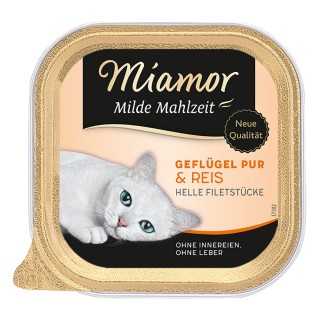 Sparpaket Miamor Milde Mahlzeit 24 x 100 g - Geflügel Pur & Reis