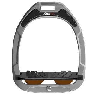 Schrägsteigbügel Ultra Grip Aluminium/Schwarz/Braun Flex-On Green Composite