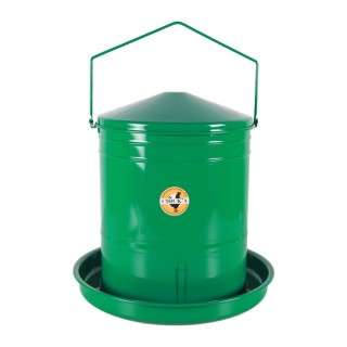 Geflügelfuttertrichter emailliert mit Zahnstange Chick'A