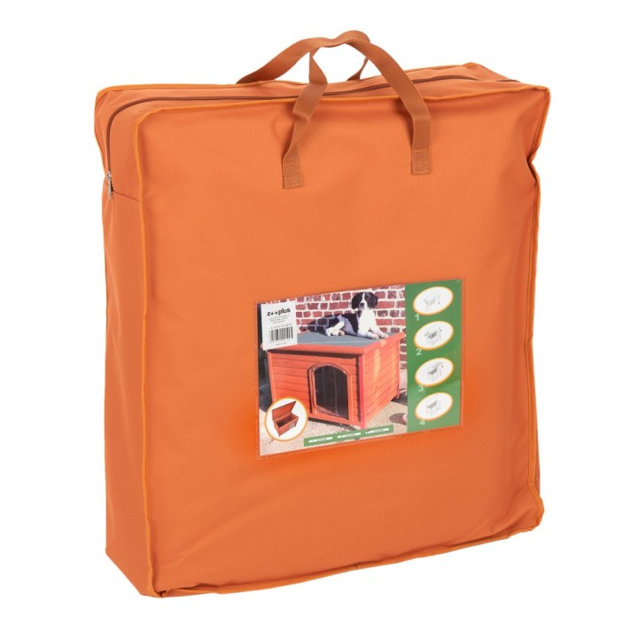 Trixie Hundehütte Classic: Natura Flachdach-Hütte - Isolierung für Größe L: B 105 x T 63 x H 66 cm