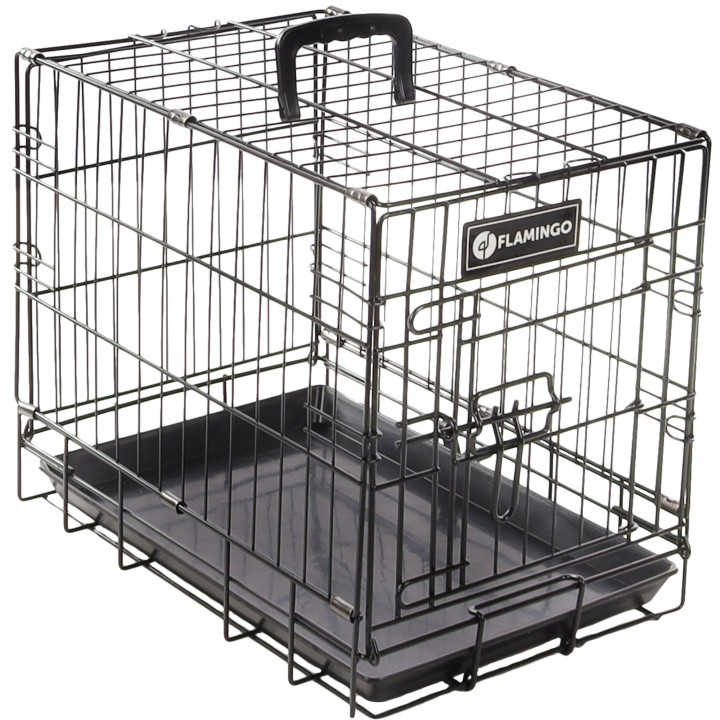 Metalltransportbox für Hunde Flamingo Ebo
