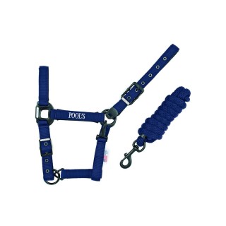 Nylonhalfter mit Leder für Pferde Pool's