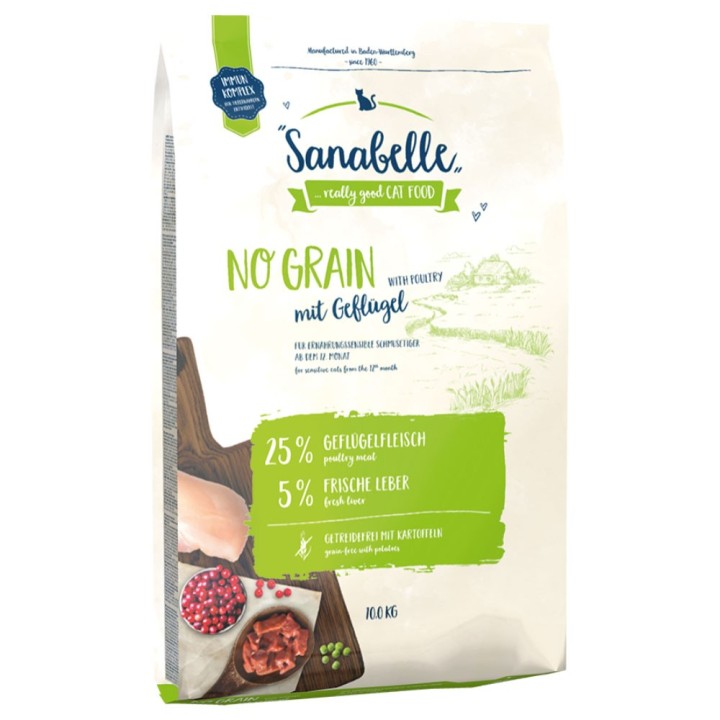 Sparpaket Sanabelle 2 x 10 kg - No Grain mit Geflügel
