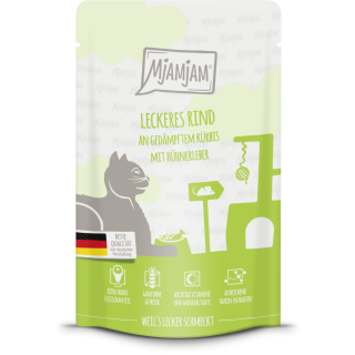 Mjamjam Rind und Kürbis Portionsbeutel - 125 g