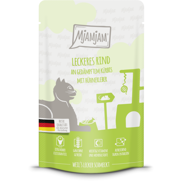 Mjamjam Rind und Kürbis Portionsbeutel - 125 g