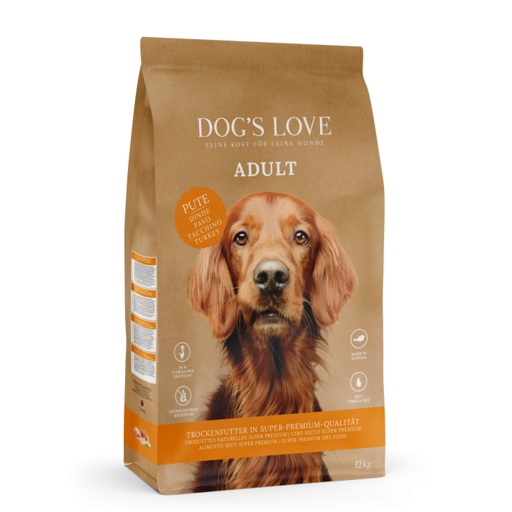 DOG'S LOVE Trockenfutter Pute - 12 kg