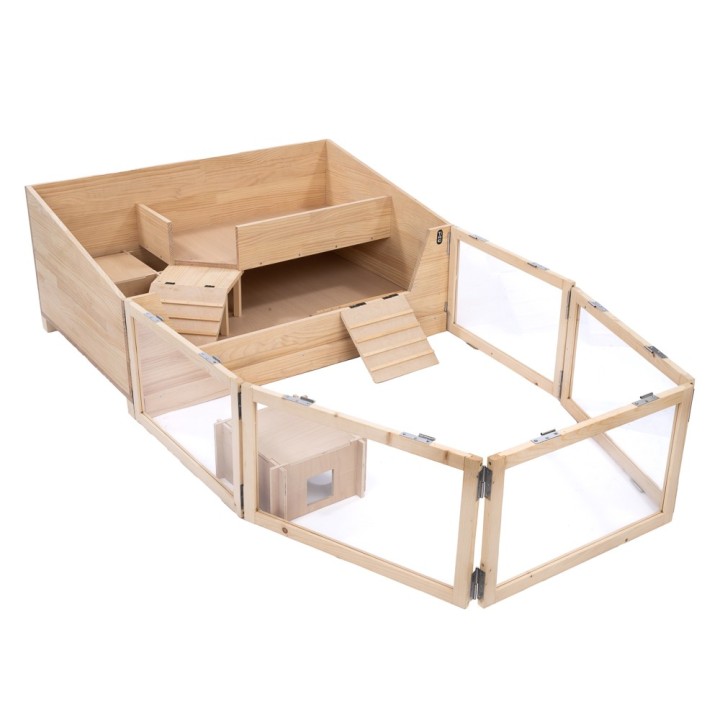 TIAKI Indoor-Gehege für Meerschweinchen - L 116 x B 193 x H 50 cm (2 Pakete*)