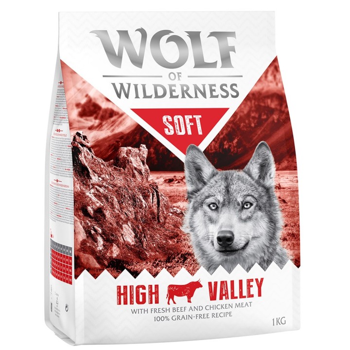 Wolf of Wilderness "Soft - High Valley" Rind - getreidefrei - 1 kg