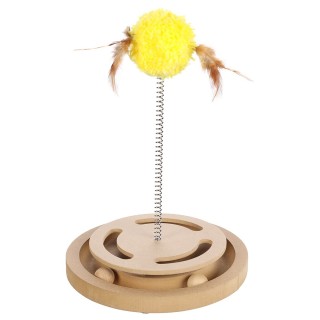 Flamingo Katzenspielzeug Kitty Brain Train mit Federn - 1 Stück