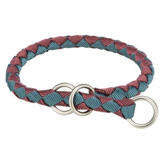 Trixie Cavo Zug-Stopp-Halsband, sangria/petrol - Größe: XS-S: Halsumfang 25 - 31 cm, Ø 12 mm