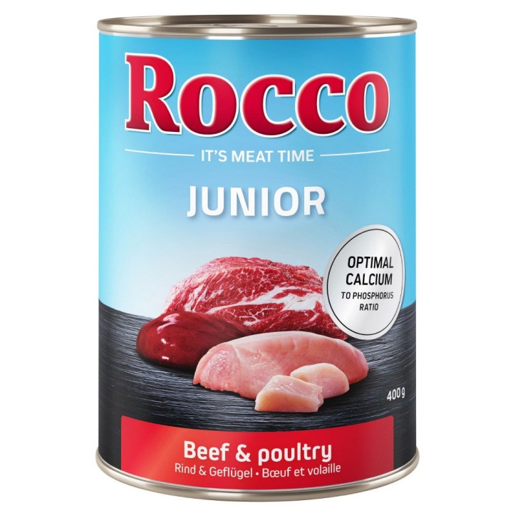 Top-Angebot Rocco Junior 24 x 400 g - Geflügel mit Rind